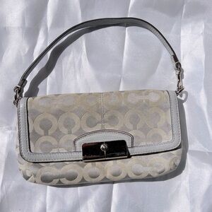 Coach Signature Wrislet, Grey and Silver Detail